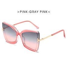 Load image into Gallery viewer, Brand Designer Cat Eye Women Sunglasses Female Gradient Points Sun Glasses Big Oculos Feminino De Sol UV400