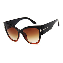 Load image into Gallery viewer, Brand Designer Cat Eye Women Sunglasses Female Gradient Points Sun Glasses Oculos feminino de sol UV400