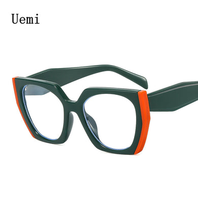 Brand Designer Irregular Square Anti Blue Light Women Glasses Retro Ladies Clear Frame Rending Computer Cat Eye Eyeg