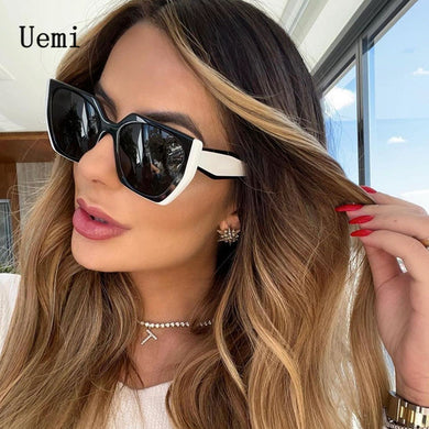 Brand Designer Irregular Square Sunglasses For Women Men Retro Modern Cat Eye Ladies Sun Glasses Ins Trending Shades
