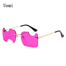 Load image into Gallery viewer, Brand Designer Of Square Rimless Sunglasses For Women Men Retro Clear Ocean Lens Sun Glasess Ins Trending Shades UV