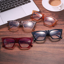 Carica l'immagine nel visualizzatore di Gallery, Cat Eye Anti Blue Light Glasses For Women Men TR90 Retro Clear Ladies Eyeglasses Computer Reading  Designer