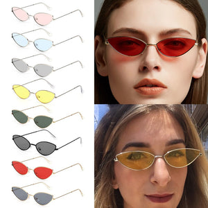 Cat Eye Sunglasses Small Metal Frame Retro Sunglasses Trend UV400 Protection Eyewear Streetwear Sun Glasses