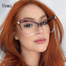 Carica l'immagine nel visualizzatore di Gallery, Cat Eye Women Anti Blue Light Glasses TR90 Retro Clear Ladies Eyeglasses Computer Reading  Designer