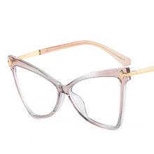 Carica l'immagine nel visualizzatore di Gallery, Cat Eye Women Anti Blue Light Glasses TR90 Retro Clear Ladies Eyeglasses Computer Reading  Designer
