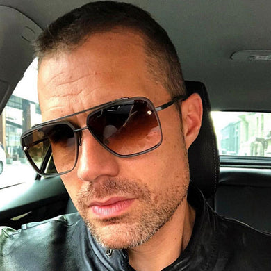 Classic Square Sunglasses Cool Men Vintage Brand Design Metal Sun Glasses Women Shades UV400 Oculos De Sol