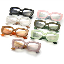 Load image into Gallery viewer, New Colorful Square Women Glasses Frame Clear Anti-Blu-Ray Spring Hinge Wide Legs Eyewear Men Optical Polygon Frame