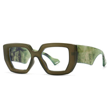 Load image into Gallery viewer, New Colorful Square Women Glasses Frame Clear Anti-Blu-Ray Spring Hinge Wide Legs Eyewear Men Optical Polygon Frame