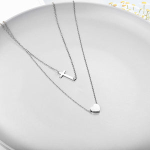 New Fashion Cross Pendant Necklace for Women Men Stainless Steel Religious Jewelry Gold Silver Plated Choker Gift Faith Necklace