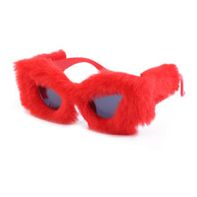 Load image into Gallery viewer, Design Sunglasses Women Hip Hop Personality Funny Sun Glasses Fluff Decoration Candy Colors Eyewear