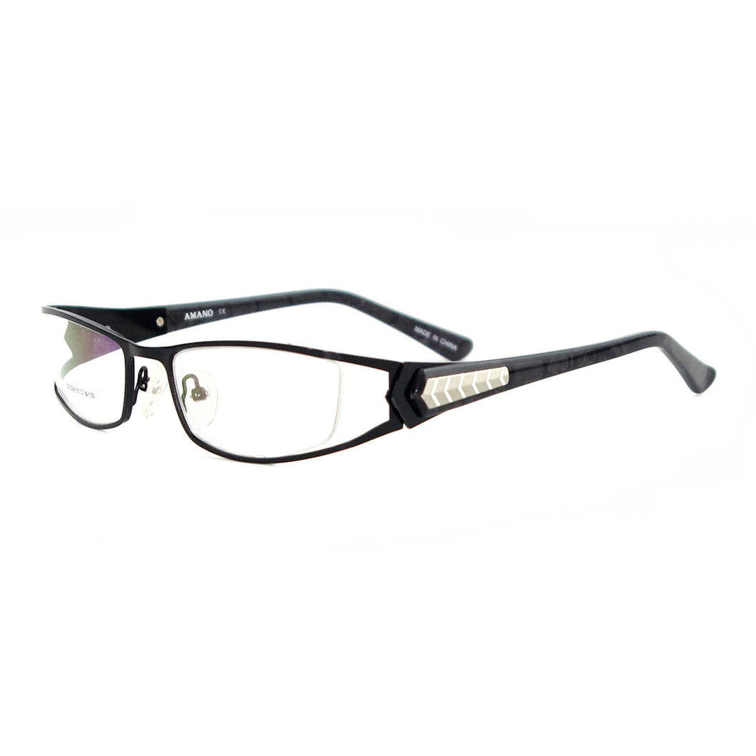 Designer Metal Half Rim Eyeglass Frames Prescription Eyewear For Men And Women