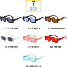 Load image into Gallery viewer, Designer Small Square Sunglasses For Women Men Retro Off Frame Sun Glasses Brand Notched Ins Trending UV400 Eyewear