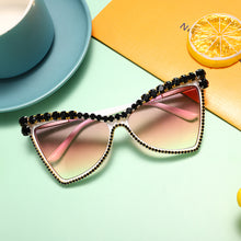 Load image into Gallery viewer, Diamond Triangle Sunglasses Women  Crystal Cat Eye Sunglasses Ladies Colorful Sun Glasses Oculos
