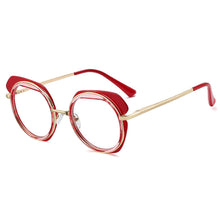 Load image into Gallery viewer, Eyewear Women TR90 Anti Blue Computer Eyeglasses Oversized Blue Light Blocking Punk Round Optical Glasses Frames