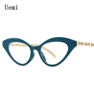Female Anti-blue Light Cat Eye Frame Glasses Vintage For Women Computer Clear Eyeglasses Ladies