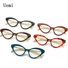 Carica l'immagine nel visualizzatore di Gallery, Female Anti-blue Light Cat Eye Frame Glasses Vintage For Women Computer Clear Eyeglasses Ladies
