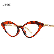 Carica l'immagine nel visualizzatore di Gallery, Female Anti-blue Light Cat Eye Frame Glasses Vintage For Women Computer Clear Eyeglasses Ladies