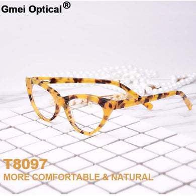 Fashion-Forward Style Cat-Eye Hypoallergenic Acetate Full Rim Women Optical Eyeglasses Frame With Spring Hinge