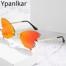 Load image into Gallery viewer, Frameless Butterfly Rhinestone Sunglasses Ladies Steampunk Designer Sunglasses Retro Glasses