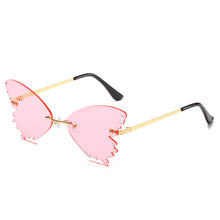 Load image into Gallery viewer, Frameless Butterfly Rhinestone Sunglasses Ladies Steampunk Designer Sunglasses Retro Glasses