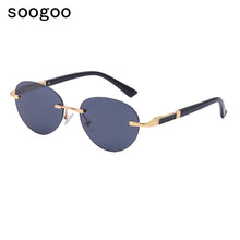 Load image into Gallery viewer, Frameless Round Sunglasses Men  Retro Brand Designer Sun Glasses Rimless Women Retro Classic Eyeglasses UV 400