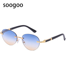 Load image into Gallery viewer, Frameless Round Sunglasses Men  Retro Brand Designer Sun Glasses Rimless Women Retro Classic Eyeglasses UV 400