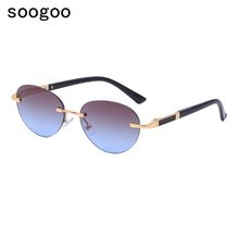 Load image into Gallery viewer, Frameless Round Sunglasses Men  Retro Brand Designer Sun Glasses Rimless Women Retro Classic Eyeglasses UV 400