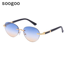 Load image into Gallery viewer, Frameless Round Sunglasses Men  Retro Brand Designer Sun Glasses Rimless Women Retro Classic Eyeglasses UV 400