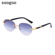 Load image into Gallery viewer, Frameless Round Sunglasses Men  Retro Brand Designer Sun Glasses Rimless Women Retro Classic Eyeglasses UV 400