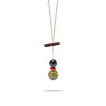 Carica l&#39;immagine nel visualizzatore di Gallery, New Fashion Geometric Necklace Wood Pendant Golden Link Chain Long Necklace Women Jewelry Personality Jewelry Nice Gift