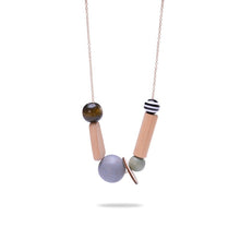Carica l&#39;immagine nel visualizzatore di Gallery, New Fashion Geometric Necklace Wood Pendant Golden Link Chain Long Necklace Women Jewelry Personality Jewelry Nice Gift