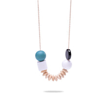 Carica l&#39;immagine nel visualizzatore di Gallery, New Fashion Geometric Necklace Wood Pendant Golden Link Chain Long Necklace Women Jewelry Personality Jewelry Nice Gift