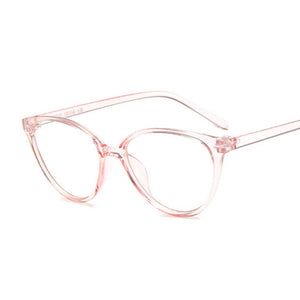 Fashion Glasses Frame Cat Eye Myopia Optical Eyeglasses Women Anti Blue Eyewear Comfort Light Transparent Color Gafas