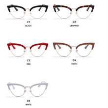 Load image into Gallery viewer, Half Frame Cat Eye Anti Blue Lignt For Women Glasses Retro Reding Clear Computer Eyeglasses Frame Ladies