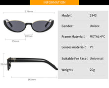 Load image into Gallery viewer, Half Frame Small Round Sunglasses for Women  Brand Hip Hop Black Sun Glasses Men Chic Gradient Sexy Shade
