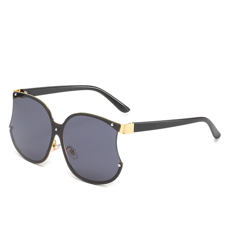 Irregular Round Sunglasses One Piece Apple Brand Designer Eyeglasses Funny Decoration Oculos Female