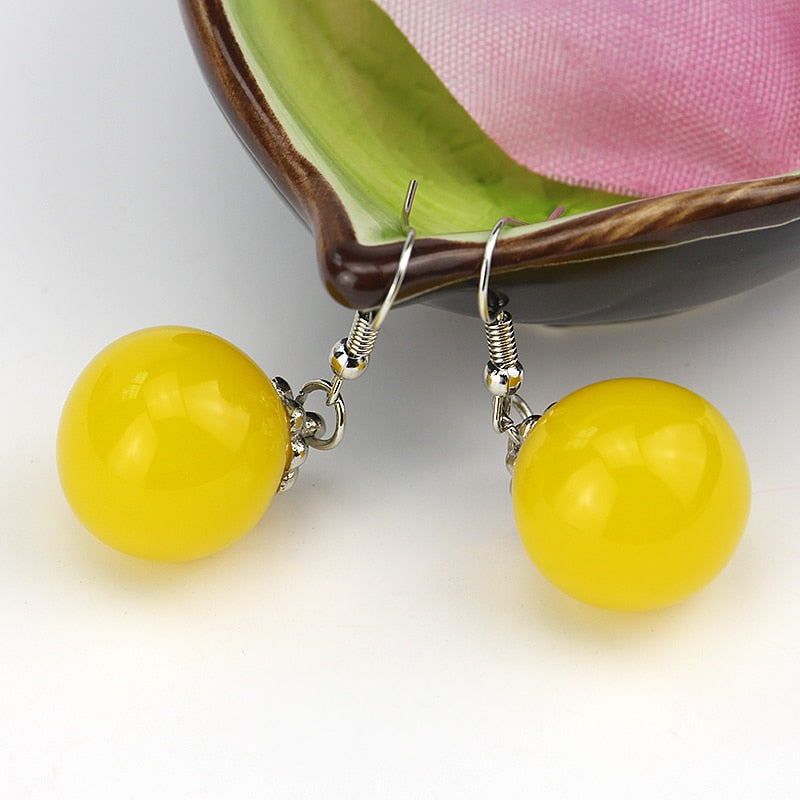 New Fashion Jewelry Dangle Earrings Dragon Ball Z Round eardrop Son Goku Zamasu Supreme Kai Potara Dangle