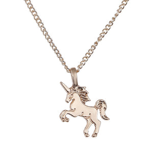 New Fashion Jewelry Life Is Magical Unicorn Horse Alloy Clavicle Statement Necklace Women Girl Chocker Necklace Pendant Necklace