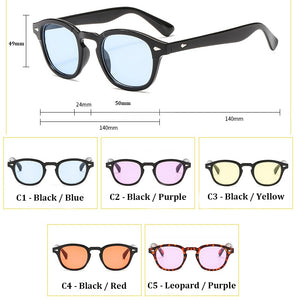 Johnny Depp Lemtosh Style Round Sunglasses Men Tint Ocean Lens Party Show Sun Glasses For Women Gafas de sol hombre