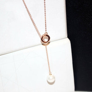 New Fashion Long Necklace Women Simulated Pearl Jewelry Bijoux Necklaces & Pendants Cute Gift