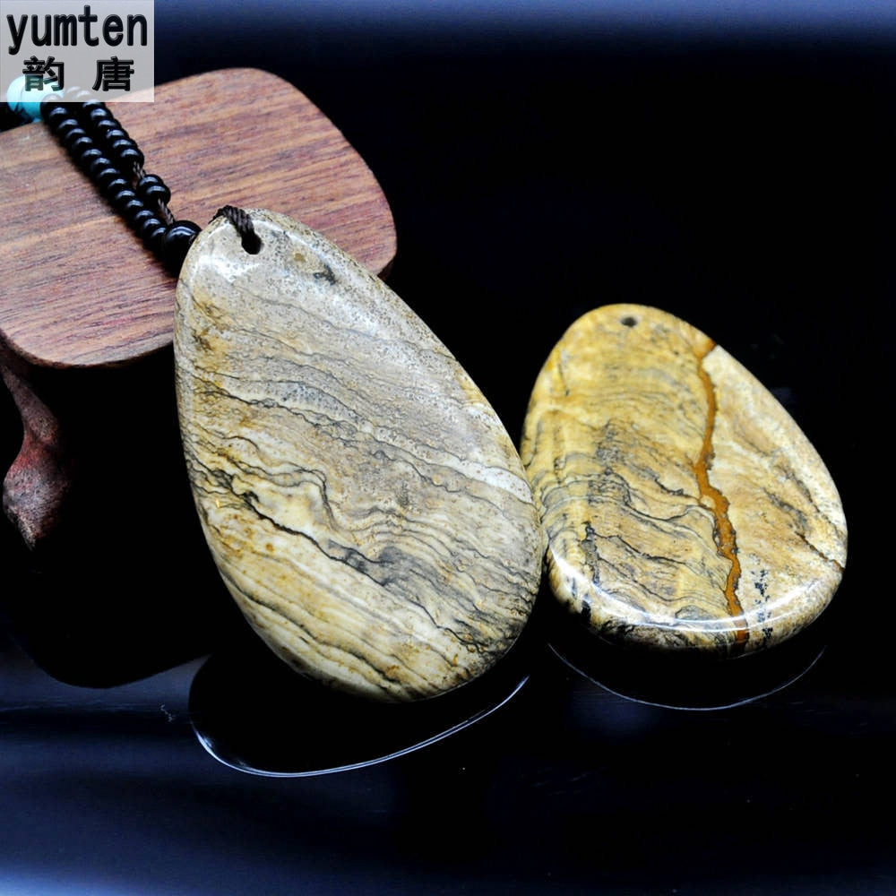 New Fashion Man Women Gem stone Natural agate yellow tiffan jewelry amber charm easter dijes para collares Necklace Pendants DIY
