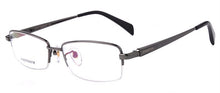 Load image into Gallery viewer, Men Titanium Eyeglasses Frames Men Brand Titanium Eyeglasses Gold spring hinge big face  half  frame 8263