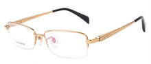 Load image into Gallery viewer, Men Titanium Eyeglasses Frames Men Brand Titanium Eyeglasses Gold spring hinge big face  half  frame 8263