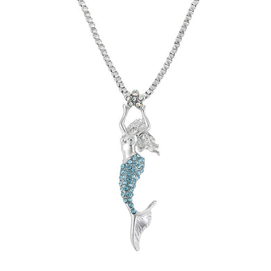 New Fashion Mermaid Necklace Fashion 2018 New Sweater Pendant Neckalce Design Jewelry For Women Chain Neckgift