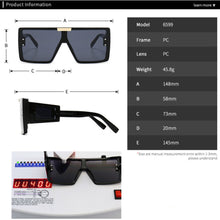 Load image into Gallery viewer, Modern Oversized Square Sunglasses For Women Men Retro Siamese Frame Sun Glasses Trending Product Shades UV400