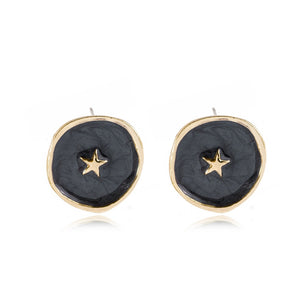 New Fashion Necklace Alloy Drop Oil Love Heart Moon Lightning Necklaces Elegant Cute Round Party Gift Jewelry For Women