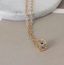 Carica l&#39;immagine nel visualizzatore di Gallery, New Fashion Necklace Bijoux Link Choker Chain Statement Necklace Shining Charm Square Crystal Necklaces &amp; Pendants For Women