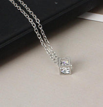 Carica l&#39;immagine nel visualizzatore di Gallery, New Fashion Necklace Bijoux Link Choker Chain Statement Necklace Shining Charm Square Crystal Necklaces &amp; Pendants For Women