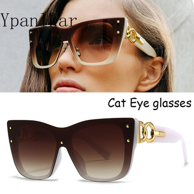 Oversize Cat Eye Sunglasses Women Brand Designer Retro Sunglass Pilot Sun Glasses Female UV400 Lens Eyewears