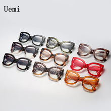 Carica l'immagine nel visualizzatore di Gallery, Occhiali oversize Cat Eye anti luce blu per le donne Occhiali da vista per computer Clear Reding dal design retrò Ins popolari Whol